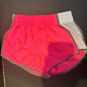 Zone Pro Pink Dri-Fit Women’s Athletic Shorts – White Stripe, Size S